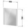 Duravit Light & Mirrors lustro 60x70 cm prostokątne z oświetleniem biały LM7865000000000 zdj.2