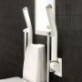 Etac Rex poręcz 85 cm z nóżką ułatwiająca korzystanie z toalety biała 81705050 zdj.5