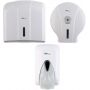Zestaw Faneco Pop podajnik ręczników z pojemnikiem na papier i dozownikiem do mydła biały-szary (P400PGWG, J18PGWG, SA500PGWG) zdj.1