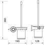 FDesign Lacrima szczotka toaletowa ścienna chrom/szkło mleczne FD6-LRA-06-11 zdj.2