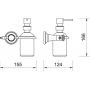 FDesign Lacrima dozownik do mydła ścienny 125 ml stary brąz/szkło mleczne FD6-LRA-16-66 zdj.2