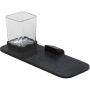 Geesa Shift półka szklana 30 cm z kubkiem na szczoteczki efekt czarnego marmuru 919902-06-M6 zdj.1