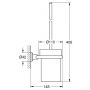 Grohe Atrio szczotka toaletowa komplet chrom 40314000 zdj.2