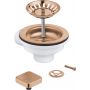 Zestaw Grohe K700 zlewozmywak granitowy czarny z baterią kuchenną Minta Brushed Warm Sunset i zestawem odpływowym (31651AP0, 32321DL2, 40400DL0) zdj.12