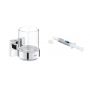 Zestaw Grohe Start Cube kubek do mycia zębów chrom i klej montażowy QuickGlue (41097000, 41127000) zdj.1