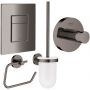 Zestaw Grohe Skate Cosmopolitan przycisk spłukujący z zestawem akcesoriów Essentials grafit (38732A00, 40374A01, 40364A01, 40689A01) zdj.1