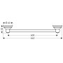 Axor Carlton drążek na ręcznik kąpielowy 66,5 cm chrom 41406000 zdj.2