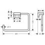 Hansgrohe AddStoris wieszak na ręcznik czarny chrom szczotkowany 41754340 zdj.2