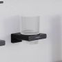 Hansgrohe AddStoris kubek na szczoteczki do zębów ścienny szkło/czarny mat 41749670 zdj.6