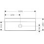 Hansgrohe Xevolos E umywalka 120x48 cm prostokątna ścienna biała 61107450 zdj.2