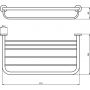 Ideal Standard IOM półka na ręczniki z poręczą chrom A9106AA zdj.2