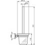 Ideal Standard IOM szczotka toaletowa ścienna chrom/szkło mat A9119AA zdj.2
