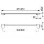 Keuco Plan drążek na ręcznik 65 cm stal 14901070600 zdj.2