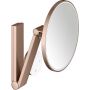 Keuco Cosmetic mirrors lusterko kosmetyczne 21,2x31,8 cm okrągłe z oświetleniem czerwone złoto szczotkowane 17612299002 zdj.1