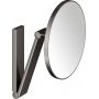 Keuco Cosmetic mirrors lusterko kosmetyczne 21,2x31,4 cm okrągłe z oświetleniem tytan czarny szczotkowany 17612350000 zdj.1