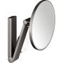Keuco Cosmetic mirrors lusterko kosmetyczne 21,2x31,4 cm okrągłe z oświetleniem tytan czarny szczotkowany 17612359002 zdj.1