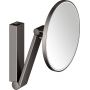Keuco Cosmetic mirrors lusterko kosmetyczne 21,2x31,4 cm okrągłe z oświetleniem tytan czarny szczotkowany 17612359004 zdj.1