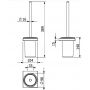 Kludi Vela C szczotka toaletowa z rączką ścienna chrom 3197405 zdj.2