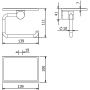 Kludi Vela R uchwyt na papier toaletowy z półką złoty szczotkowany 58971N0 zdj.2