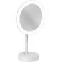 Kludi Vela R lusterko kosmetyczne 20,2x35,5 cm okrągłe z oświetleniem biały mat 5899553F zdj.1