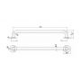 Koło Lehnen Concept Pro poręcz ścienna 60 cm prosta chrom L60006000 zdj.2
