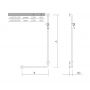 Koło Lehnen Concept Pro poręcz prysznicowa 120x60 cm jednoramienna prawa chrom L60235100 zdj.2