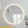 Baltica Design Bright lustro 90 cm okrągłe z oświetleniem LED złote barwa ciepła zdj.5