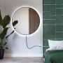 Baltica Design Electra lustro 100 cm okrągłe z oświetleniem LED czarne barwa ciepła zdj.1