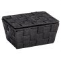 Wenko Adria koszyk łazienkowy z pokrywą czarny 22197100 zdj.1