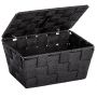 Wenko Adria koszyk łazienkowy z pokrywą czarny 22197100 zdj.3
