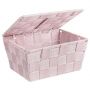 Wenko Adria koszyk łazienkowy z pokrywą różowy 22574100 zdj.1