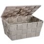 Wenko Adria koszyk łazienkowy z pokrywą beżowy 22575100 zdj.3