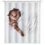 Wenko Cute Cat zasłona prysznicowa 180x200 cm biały/wzór 23189100