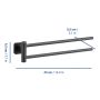 Wenko Turbo-Loc Porto Black drążek na ręcznik czarny 26398100 zdj.2