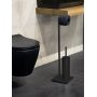 Wenko Recco stojak na papier toaletowy ze szczotką WC czarny 71556800 zdj.5