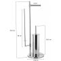 YokaHome Sisu stojak na papier toaletowy ze szczotką WC chrom P.SISU-CHR zdj.2