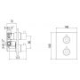 Art Platino bateria wannowo-prysznicowa podtynkowa termostatyczna chrom TER-BPD.KW.220C zdj.2