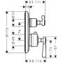 Axor Montreux bateria prysznicowa podtynkowa termostatyczna nikiel szczotkowany 16801820 zdj.2