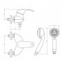Bateria natryskowa inox Deante Chili BDS 541M zdj.2