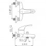 Bateria wannowa ścienna Ferro Milo BMI11 zdj.2