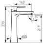 FDesign Pinea bateria umywalkowa stojąca chrom FD1-PNA-2L-11 zdj.2