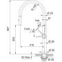 Franke Pescara J pull-out spray bateria kuchenna stojąca stal szlachetna 115.0741.694 zdj.2