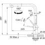 Franke Atlas Neo pull-out slim spray bateria kuchenna stojąca stal szlachetna 115.0741.710 zdj.2