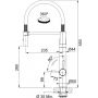 Franke Vital Semi-Pro bateria kuchenna stojąca z podłączeniem do filtra wody czarny mat/stal 120.0621.313 zdj.2