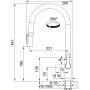 Franke Maris Slim Clear Water J Pull-Out bateria kuchenna stojąca czarny mat 120.0730.911 zdj.2