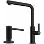 Zestaw Franke Maris Slim L Pull-Out bateria kuchenna stojąca z dozownikiem do płynów 300 ml czarny mat (1150728394, 1190547906) zdj.1