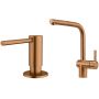 Zestaw Franke Atlas bateria kuchenna stojąca z dozownikiem do płynów 350 ml miedziany (1150628208, 1120717104) zdj.1