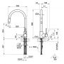 Gessi Neutron bateria kuchenna stojąca chrom 17120.031 zdj.2