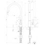 Gessi Proton bateria kuchenna stojąca czarna 17153.299 zdj.2