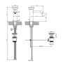 Gessi Origini bateria umywalkowa stojąca chrom 66001.031 zdj.2